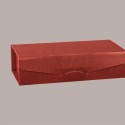 Scatola Gift Lusso Porta 2 Bottiglie Seta Bordeaux 340x180x90 mm 10 pezzi [a0cad892]