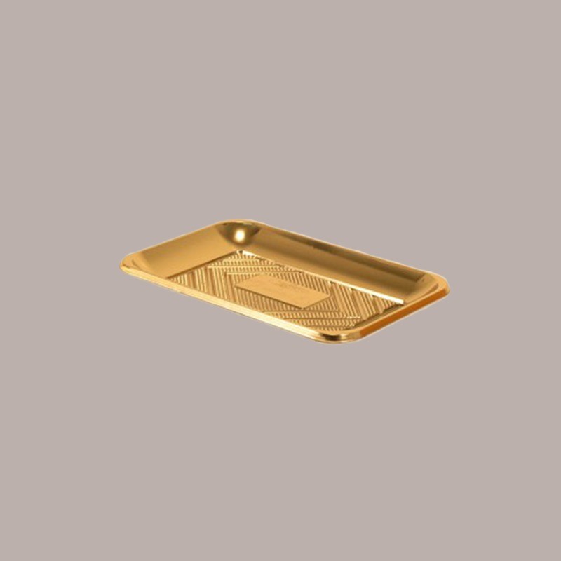 Vassoio Porta Paste in Plastica Oro Kadò Nr 6 Alcas 345x253H24mm 50 Pezzi [186844ca]