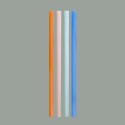 500 Pz Cannucce Dritte Riutilizzabili Lunghe in Plastica Colori Assortiti Foro 6,8mm H 208mm [b1c40cd5]