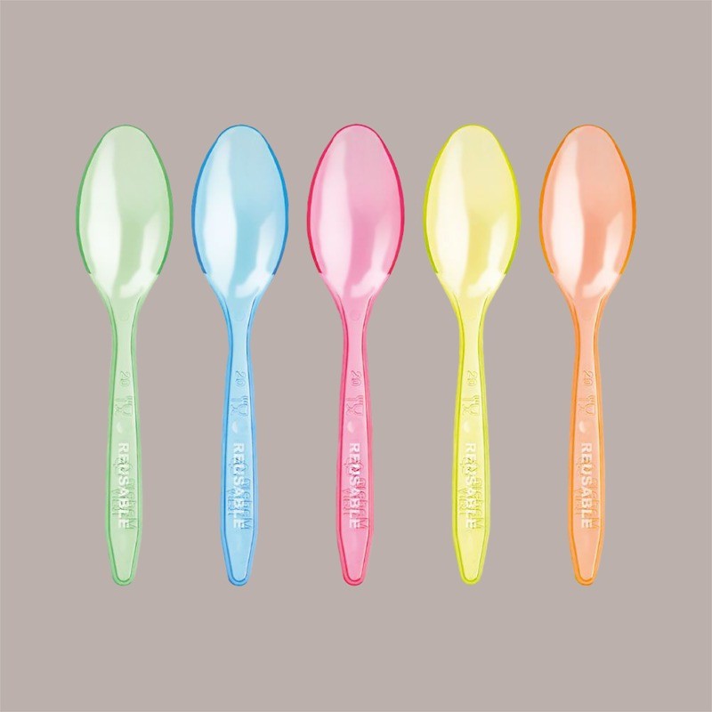 Cucchiaino Riutilizzabile Multicolor 13 cm Ideale per Dolci e Dessert 500 pezzi [bad2df11]
