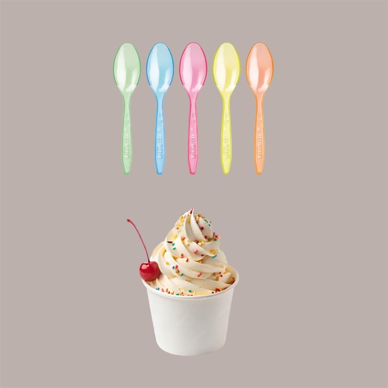Cucchiaino Riutilizzabile Multicolor 13 cm Ideale per Dolci e Dessert 500 pezzi [63f49c1c]