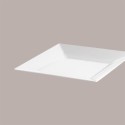 Piatto Spigolo Riutilizzabile PS Polistirene Bianco 23x23 cm 25 Pezzi [83b241f0]