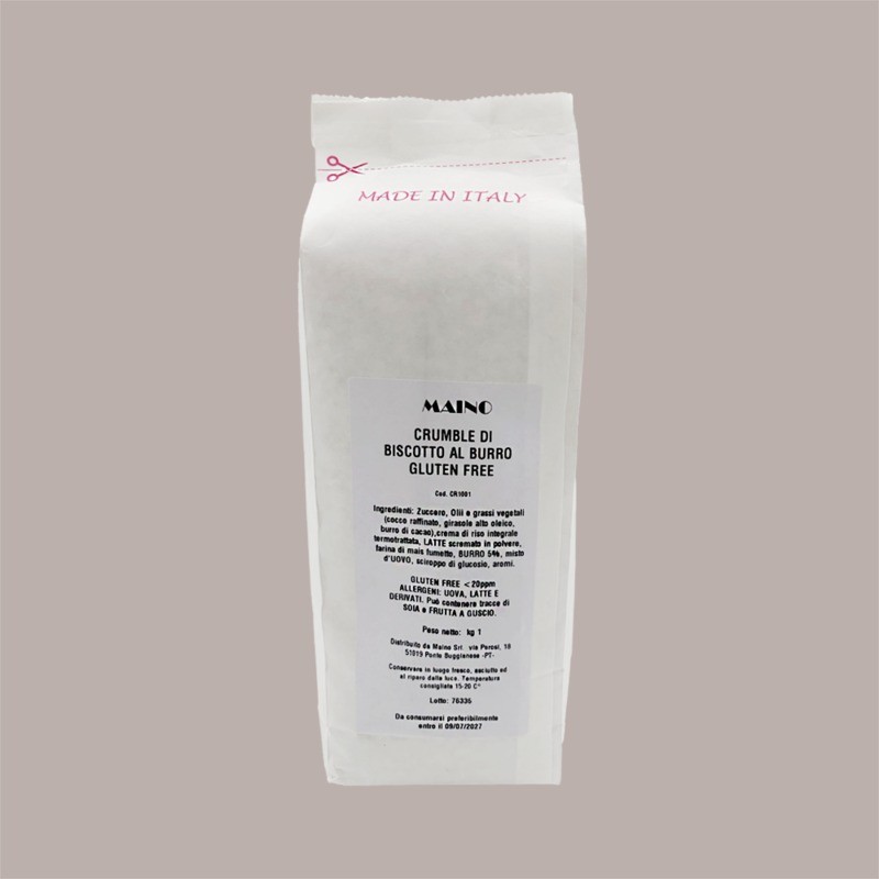 Crumble Granella al Gusto di Burro Ideale per Dolci Yogurt Gelato Gluten Free 1 Kg [687ac6d9]