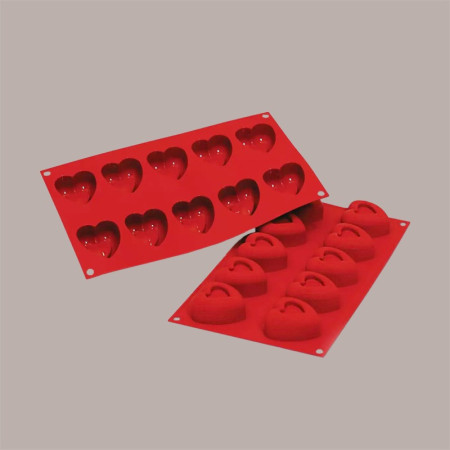 Stampo in Silicone a Forma di Cuore per Dolci 49x54 H 28 mm 1 Pezzo [f064b31d]