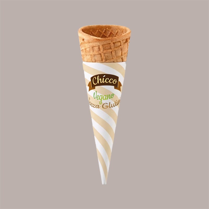 Cono Arrotolato Cialda per Gelato Senza Glutine con Farina di Riso Dm42H160mm Italcialde 270 pezzi [ad3a74ba]