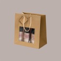 Shopper Busta Carta Kraft Lusso Avana Ideale come Portabottiglie 250/500 ml Birra 22,5+15x26 cm 10 pezzi [95113cd3]