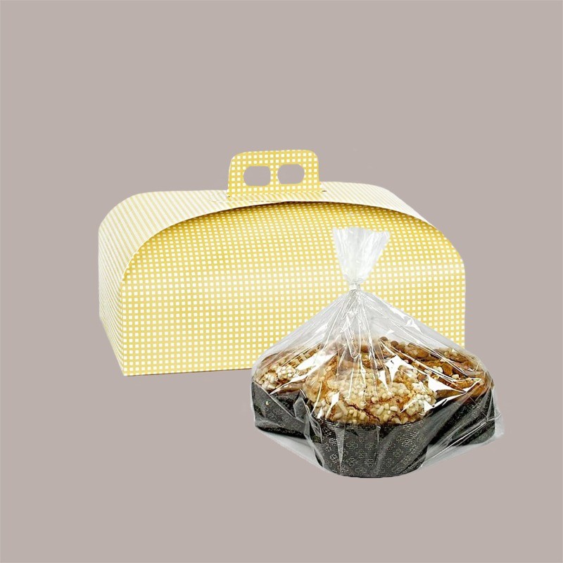 Scatola Porta Colomba Giallo a Quadretti 335x235 H90 mm 10 pezzi [53911670]