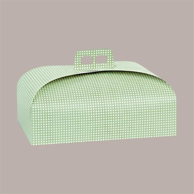 Scatola Porta Colomba Verde Grafica a Quadretti 335x235 H90 mm 10 pezzi [0d1b8d7c]