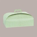 Scatola Porta Colomba Verde Grafica a Quadretti 335x235 H90 mm 10 pezzi [0d1b8d7c]