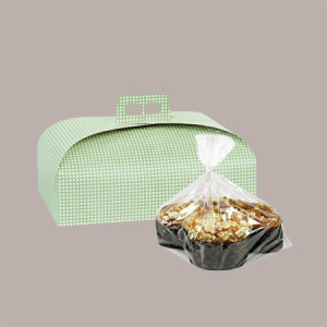 Scatola Porta Colomba Verde Grafica a Quadretti 335x235 H90 mm 10 pezzi