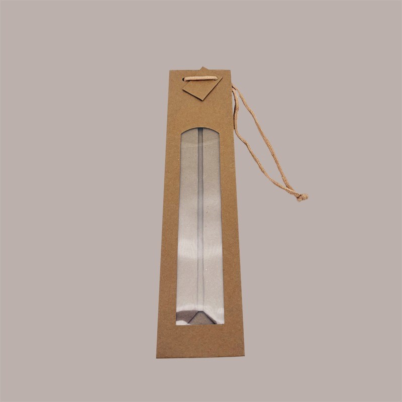 Shopper Busta in Carta Natural Avana con Cordino per Bottiglie 9+8,5 x H 37 cm 20 Pezzi [6ab9b743]