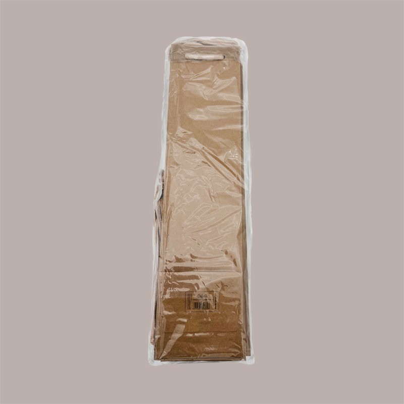 Shopper Busta in Carta Natural Avana con Cordino per Bottiglie 9+8,5 x H 37 cm 20 Pezzi [749b9b6f]