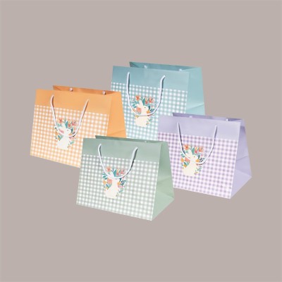 Shoppers Elegante Regalo Porta Colomba Grafica Quadretti Mix 32 + 22 x 26 cm 12 Pz [ea5c931e]