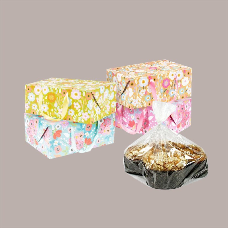 Bag Box Elegante Porta Colomba Grafica a Fiori Mix di Colori 33,50x23,50x14 cm 12 pezzi [3d236110]