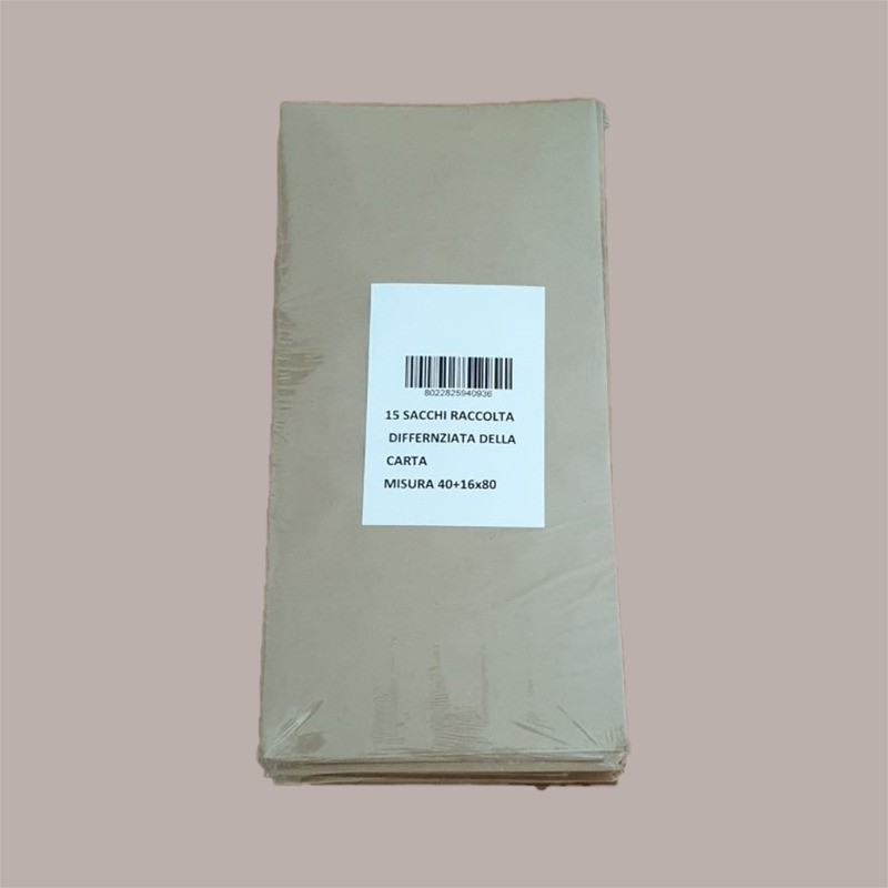 Sacco Carta Marrone 50 Litri Raccolta Differenziata 40+16 H 80 cm 30 Pezzi [a99e4bba]