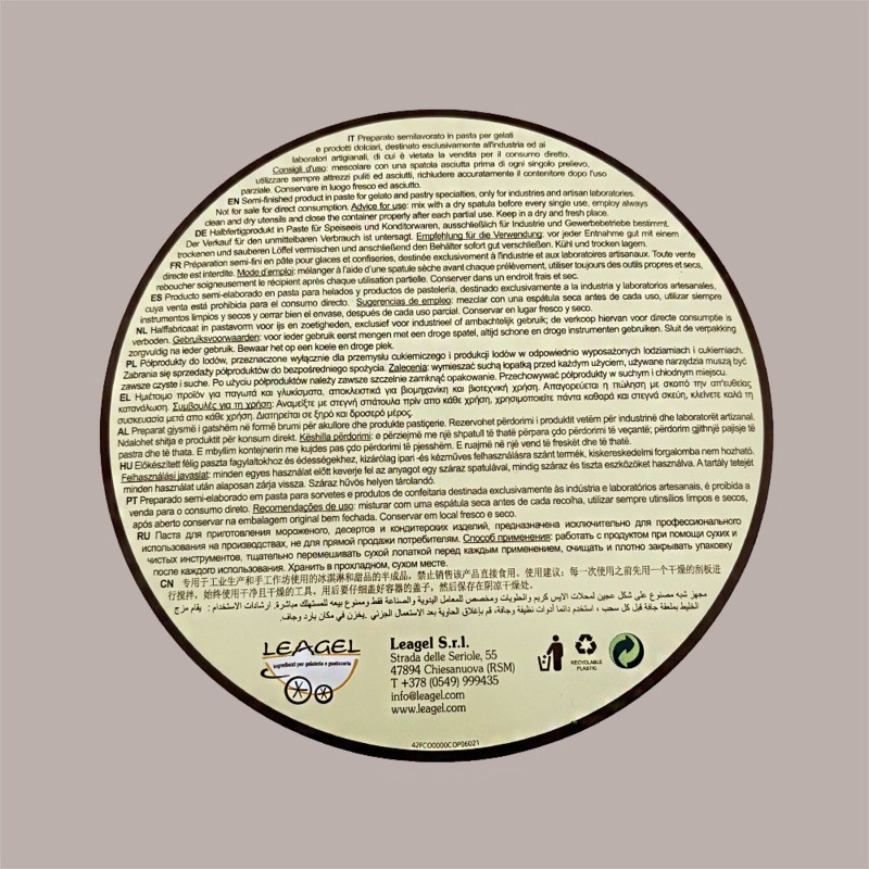 Variegato al Gusto di Pan di Whisky Ideale per Gelato Leagel 3,5 Kg [ad342d0b]