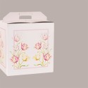 Scatola Confezione Regalo Porta Dolce e Porta Colomba Grafica con Tulipani 330x250x350 mm 10 Pezzi [5803fed7]