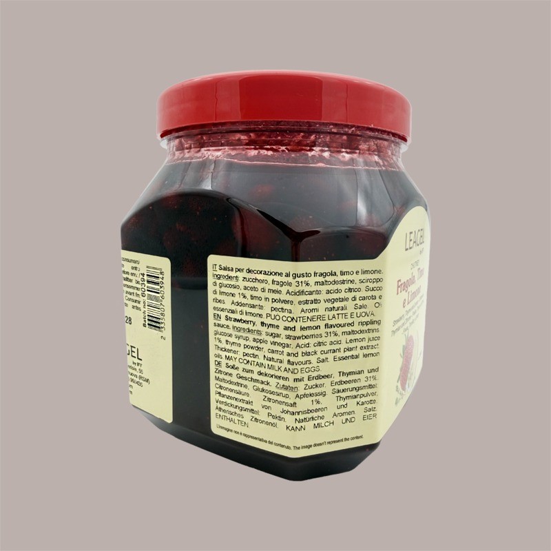 Chutney Fragola Timo e Limone Ideale per Gelato Leagel 2 Kg [11201a12]