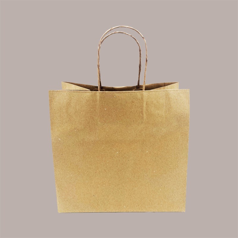 Borsa Carta Avana Shopper Base Larga Gelateria 25+15H24 cm 30 Pz [de7b2ccb]