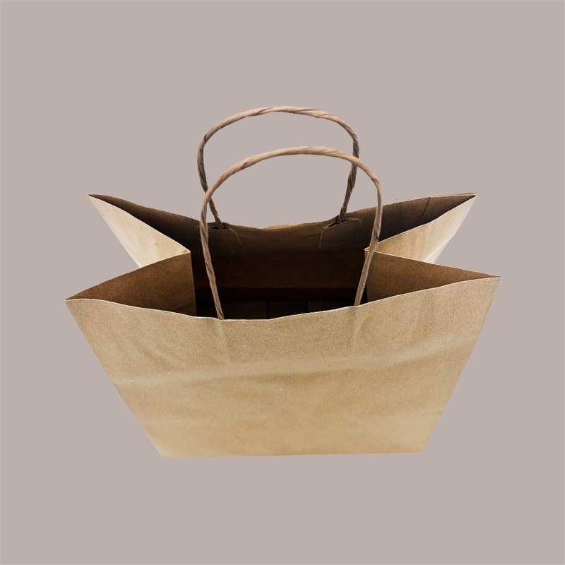 Borsa Carta Avana Shopper Base Larga Gelateria 25+15H24 cm 30 Pz [075d6fc6]