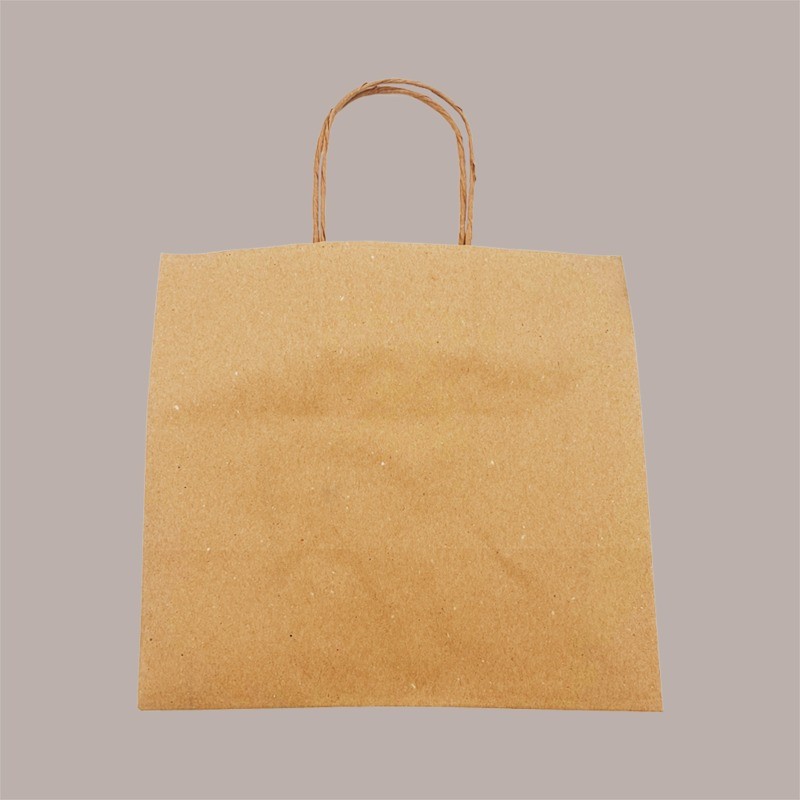 Borsa Carta Avana Shopper Base Larga Gelateria 25+15H24 cm 30 Pz [b510e9dc]