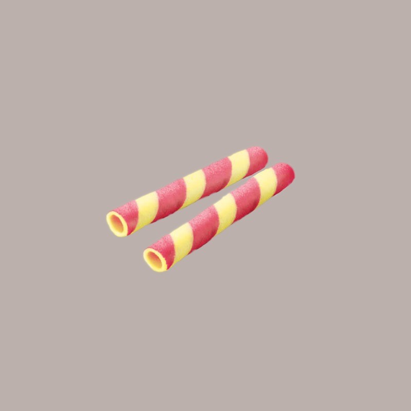Sigarette Colorette Cialde Arrotolate per Gelato Giallo Rosso BUSSY 220 Pezzi [da060ed1]