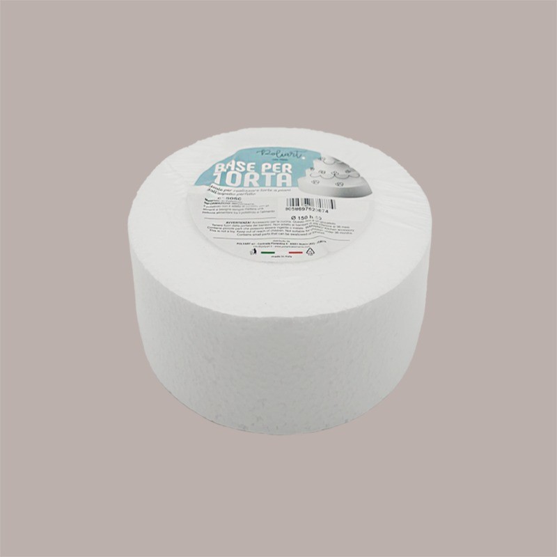 Base per Torta in Polistirolo Diametro 20 cm H 10 cm 10 pezzi [df26d3bf]