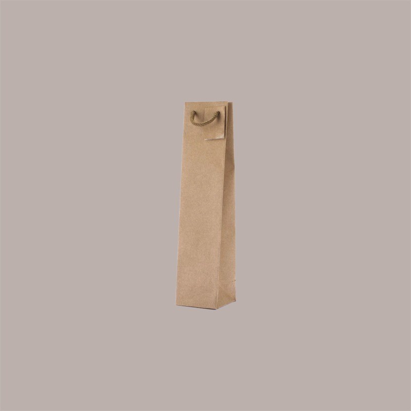 Shopper Busta in Carta per Bottiglie 750 ml Natural Edition 11,5+11,5x42 cm 20 Pezzi [8c776582]