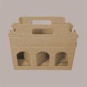 Scatola Astuccio Porta 3 Vasetti Salse Creme in Cartoncino Avana 250x80H120mm 10 Pezzi [26544356]