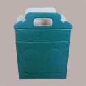 Scatola Astuccio Porta 2 Vasetti Salse Creme in Cartoncino Seta Verde 170x80H150mm 10 Pezzi [addb2cc5]