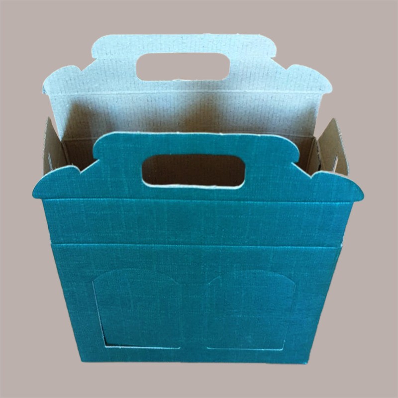 Scatola Astuccio Porta 2 Vasetti Salse Creme in Cartoncino Seta Verde 170x80H150mm 10 Pezzi [a88b6bdb]