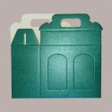 Scatola Astuccio Porta 2 Vasetti Salse Creme in Cartoncino Seta Verde 170x80H150mm 10 Pezzi [1f96aadf]