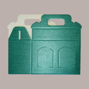 Scatola Astuccio Porta 2 Vasetti Salse Creme in Cartoncino Seta Verde 170x80H120mm 10 Pezzi [903b3dbc]
