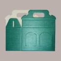 Scatola Astuccio Porta 2 Vasetti Salse Creme in Cartoncino Seta Verde 170x80H120mm 10 Pezzi [903b3dbc]