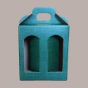 Scatola Astuccio Porta 3 Vasetti Salse Creme in Cartoncino Seta Verde 130x60H150mm 10 Pezzi [12c7a2a3]