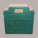 Scatola Astuccio Porta 3 Vasetti Salse Creme in Cartoncino Seta Verde 190x60H120mm 10 Pezzi [ab83d2a4]