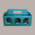 Scatola Astuccio Porta 3 Vasetti Salse Creme in Cartoncino Seta Verde 250x80H90mm 10 Pezzi [89d918a5]