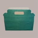 Scatola Astuccio Porta 3 Vasetti Salse Creme in Cartoncino Seta Verde 250x80H120mm 10 Pezzi [b96801a0]