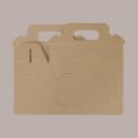 Scatola Astuccio Porta 2 Vasetti Salse Creme in Cartoncino Avana 130x60H90mm 10 Pezzi [f21185b2]