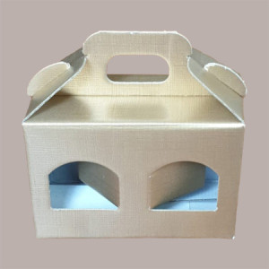 Scatola Astuccio Porta 2 Vasetti Salse Creme in Cartoncino Seta Oro 170x80H90mm 10 Pezzi [dde3f6bf]