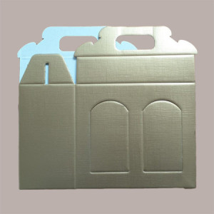 Scatola Astuccio Porta 2 Vasetti Salse Creme in Cartoncino Seta Oro 170x80H120mm 10 Pezzi [b56579b9]