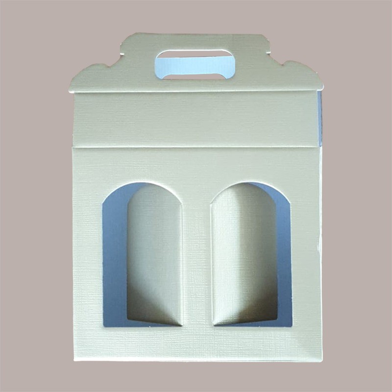 Scatola Astuccio Porta 2 Vasetti Salse Creme in Cartoncino Seta Oro 170x80H150mm 10 Pezzi [28c6ceb0]