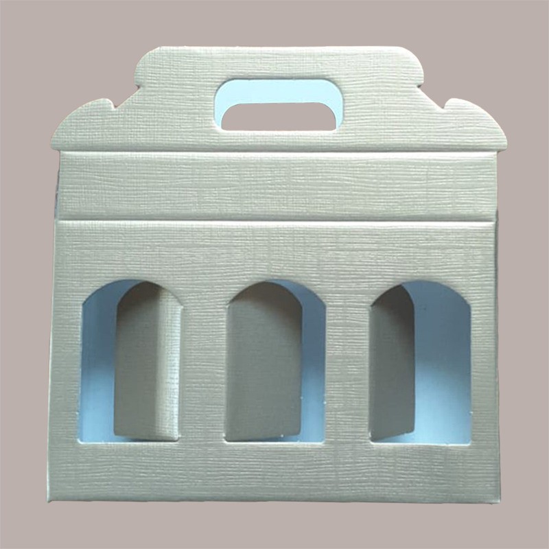Scatola Astuccio Porta 3 Vasetti Salse Creme in Cartoncino Seta Oro 190x60H120mm 10 Pezzi [d826f6aa]