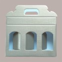 Scatola Astuccio Porta 3 Vasetti Salse Creme in Cartoncino Seta Oro 190x60H120mm 10 Pezzi [d826f6aa]