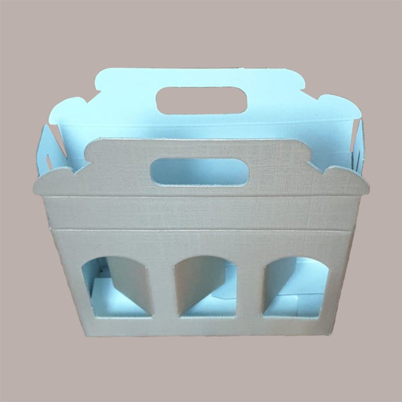 Scatola Astuccio Porta 3 Vasetti Salse Creme in Cartoncino Seta Oro 190x60H120mm 10 Pezzi [dd76b1b4]