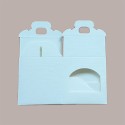 Scatola Astuccio Porta 1 Vasetto Salse Creme in Cartoncino Seta Bianco 90x90H100mm 20 Pezzi [63603d8c]