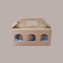 Scatola Astuccio Porta 3 Vasetti Salse Creme in Cartoncino Seta Oro 190x60H90mm 10 Pezzi [c26e40e0]