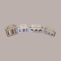 Scatola Astuccio Porta 3 Vasetti Salse Creme in Cartoncino Seta Oro 190x60H90mm 10 Pezzi [757381e4]