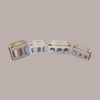 Scatola Astuccio Porta 3 Vasetti Salse Creme in Cartoncino Seta Oro 190x60H90mm 10 Pezzi [757381e4]