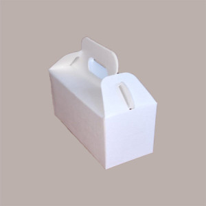 Scatola Astuccio Porta 2 Vasetti Salse Creme in Cartoncino Seta Bianco 110x50H50mm 20 Pezzi [ee6d3be2]